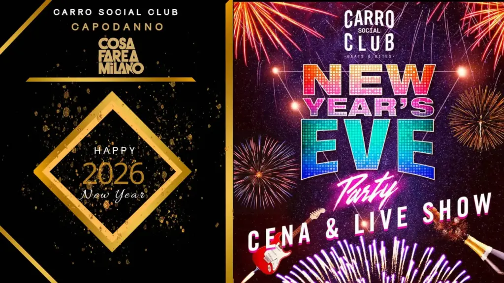 Capodanno 2027 Carro Social Club: Cena, Live & Party Anni ’90 da €25 | Sesto SG